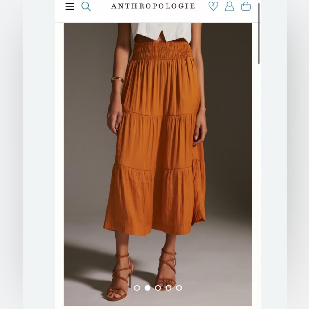 Anthropologie Copper Somerset Maxi Skirt XS